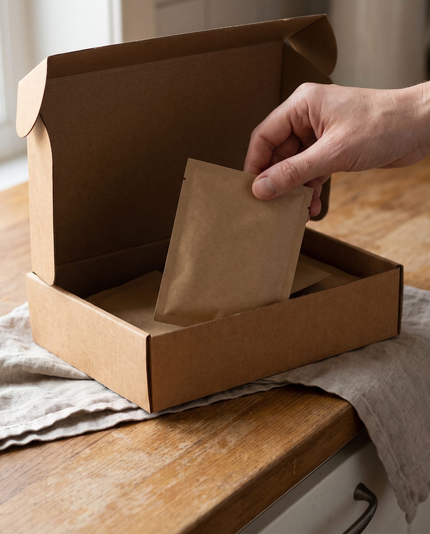 Sacar el sachet del interior